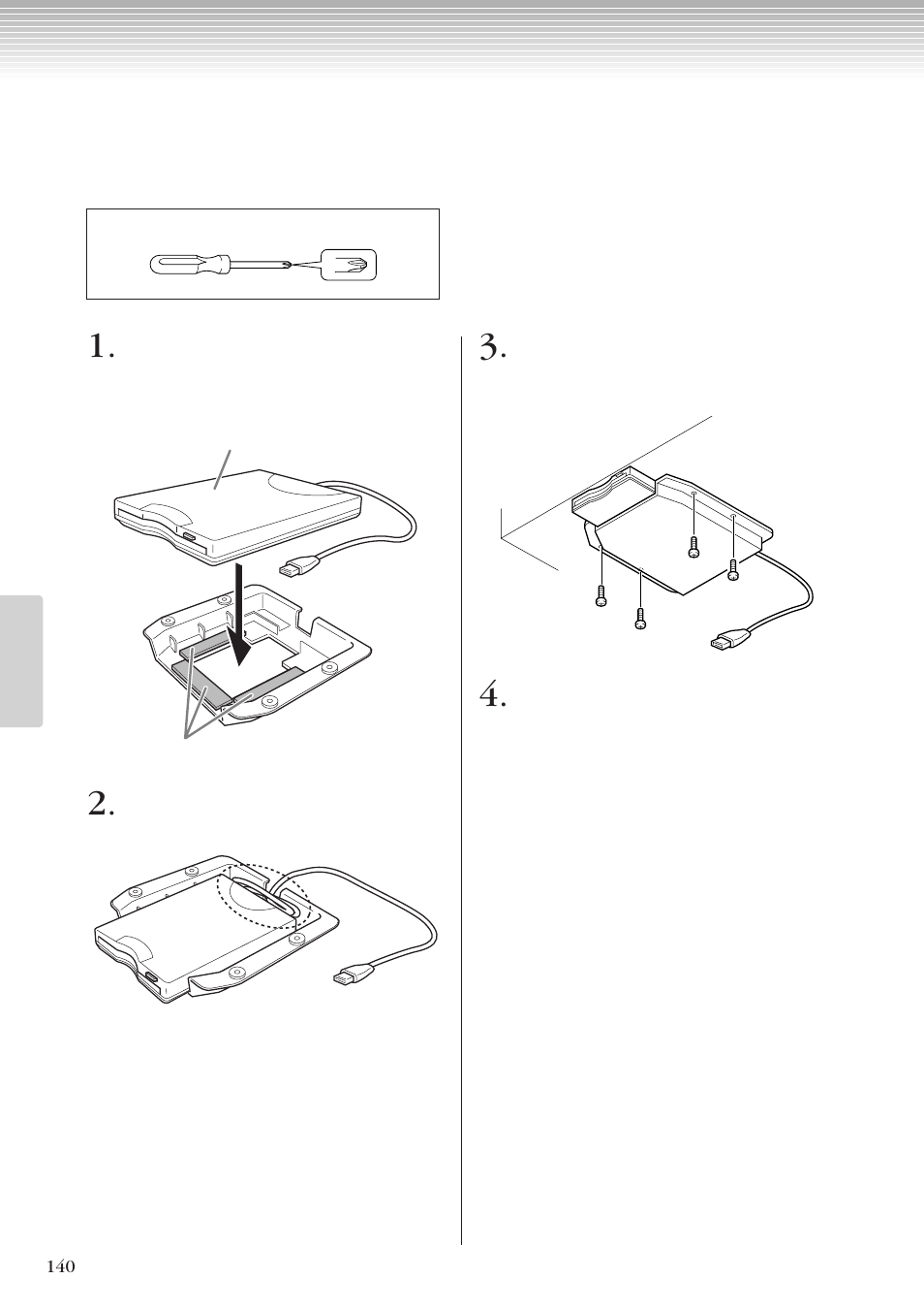 フロッピーディスクドライブ(別売)の 取り付け方 | Yamaha CLP-270 User Manual | Page 140 / 148