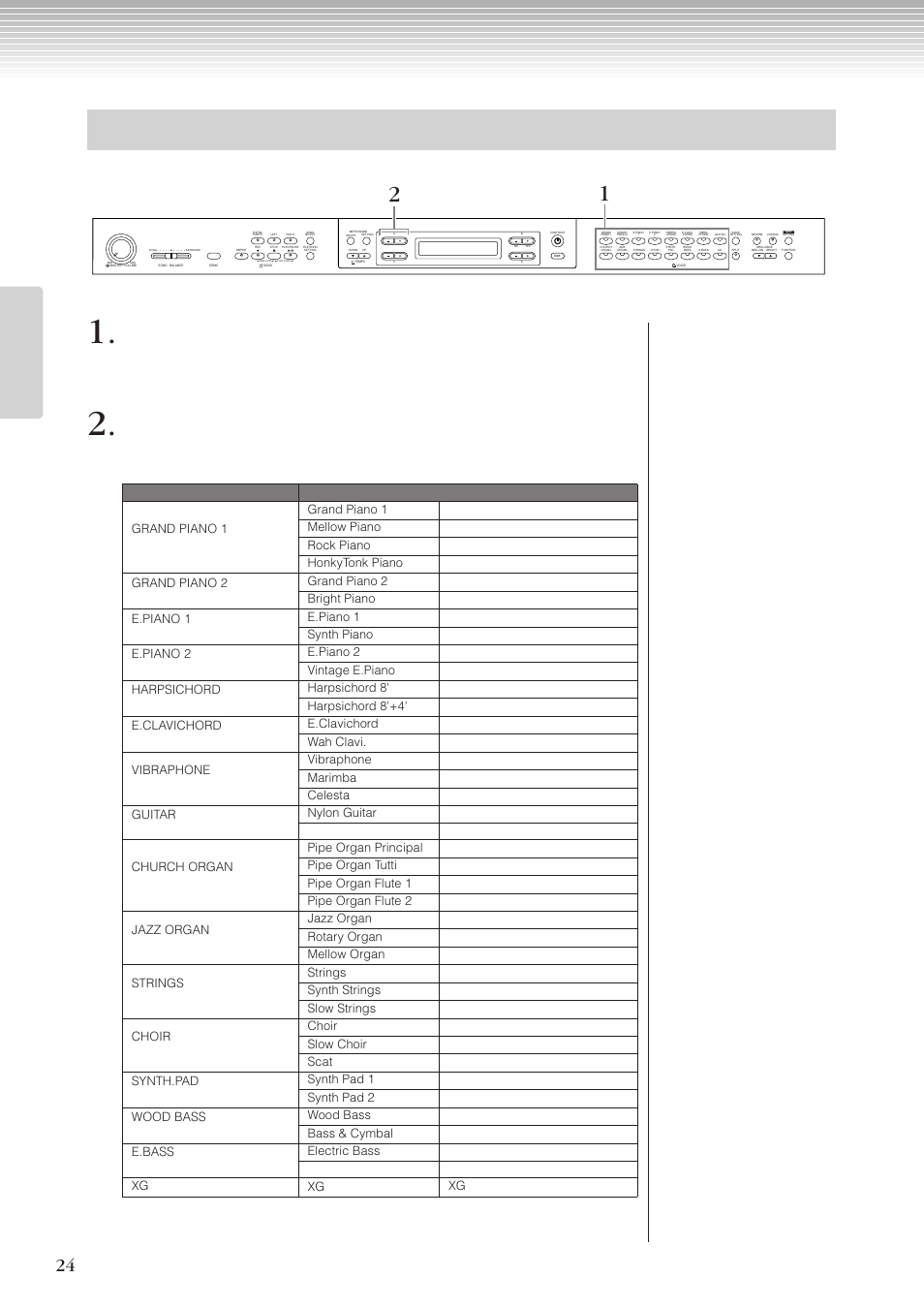 音色を楽しむ, 音色を選ぶ | Yamaha CLP-270 User Manual | Page 24 / 148