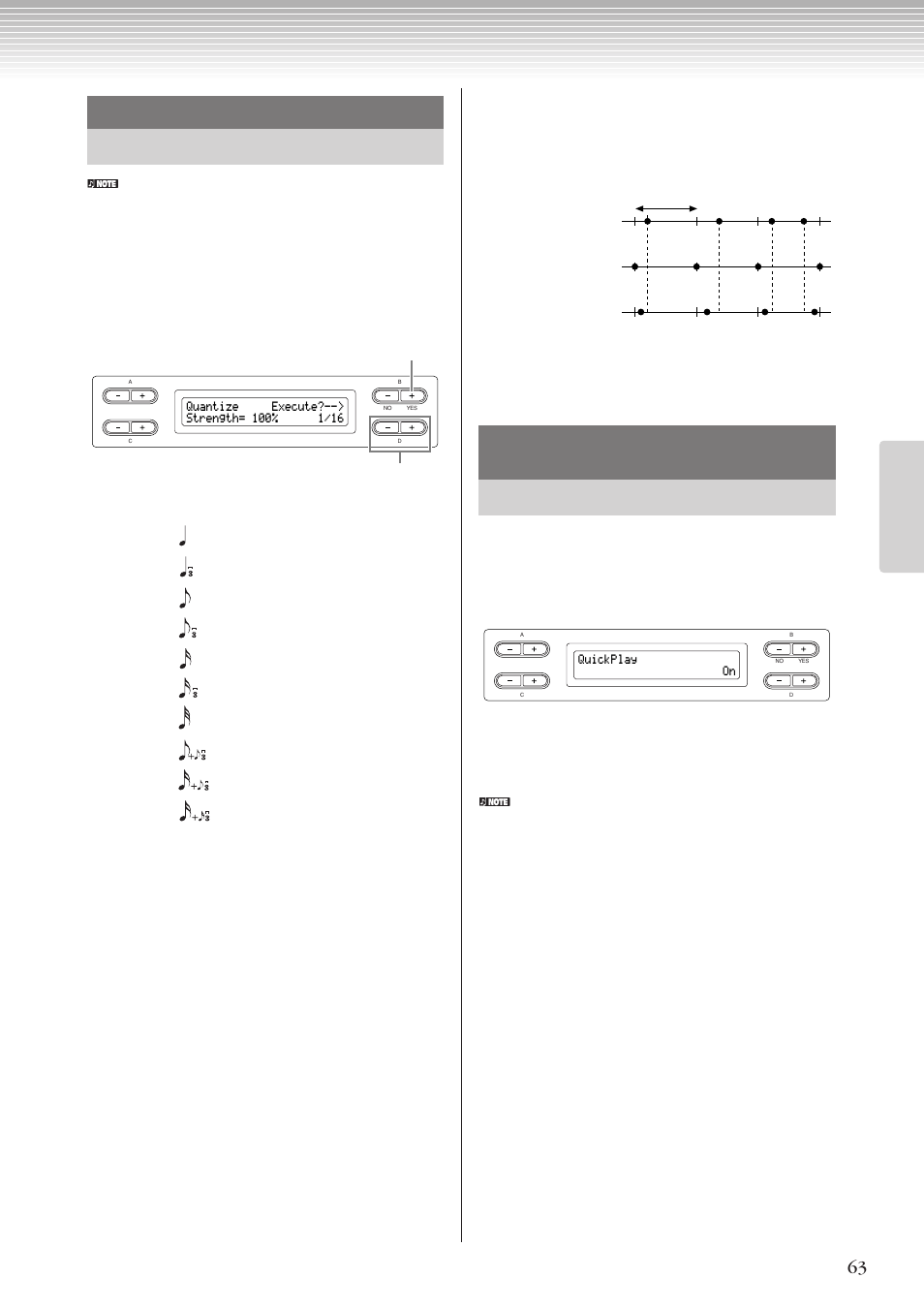 Quickplay on | Yamaha CLP-270 User Manual | Page 63 / 148