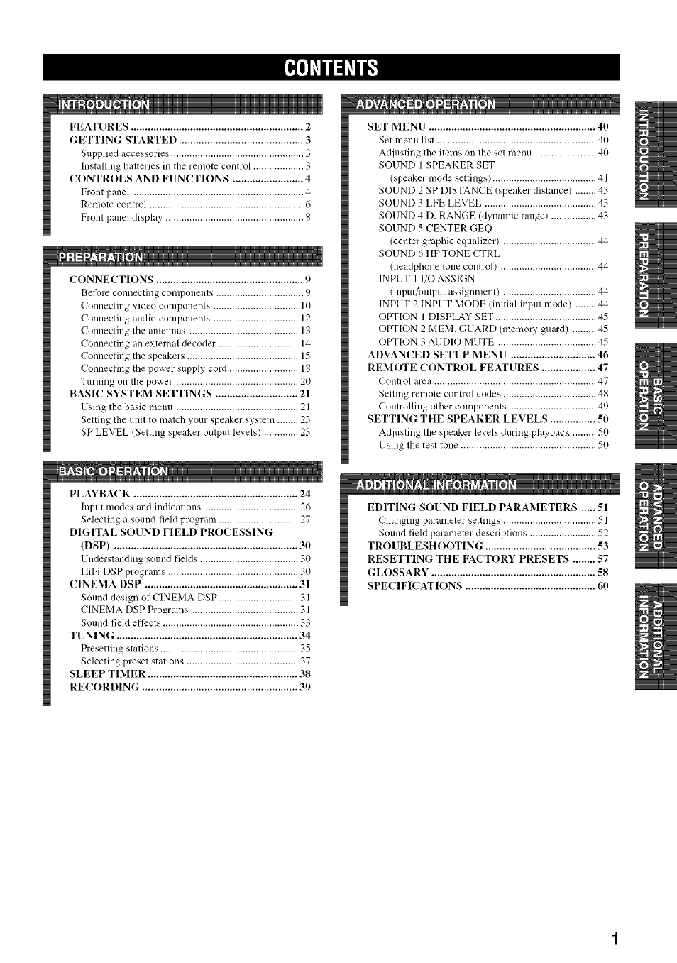 Yamaha HTR-5830 User Manual | Page 5 / 67