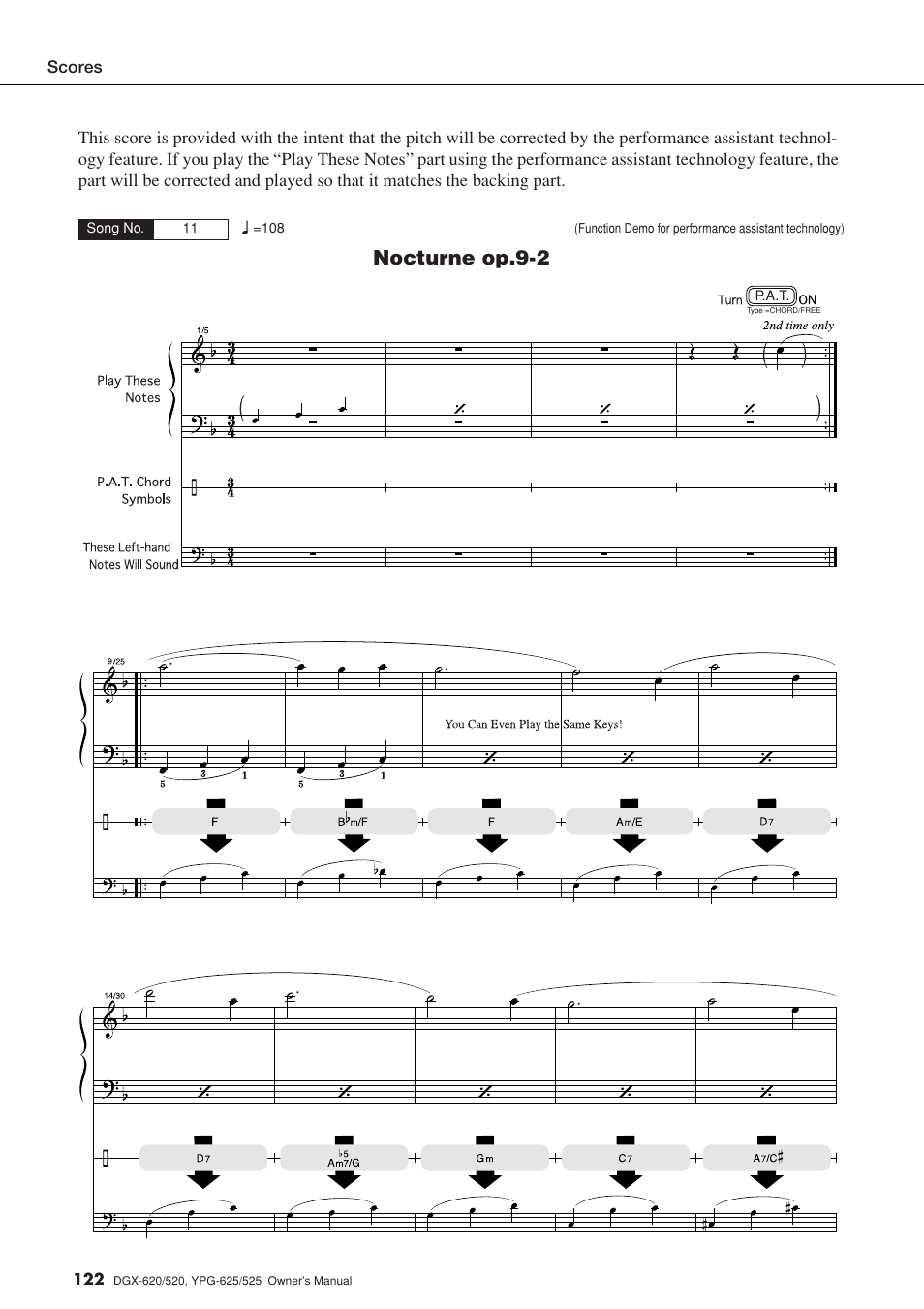 Nocturne op.9-2 | Yamaha EN Keyboard User Manual | Page 122 / 142