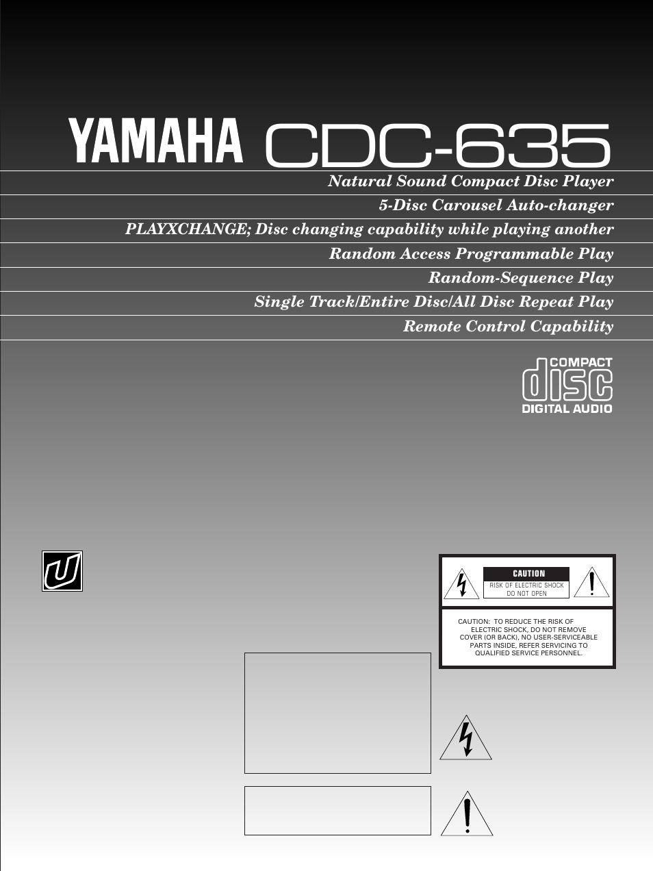 Yamaha CDC-635 User Manual | 15 pages