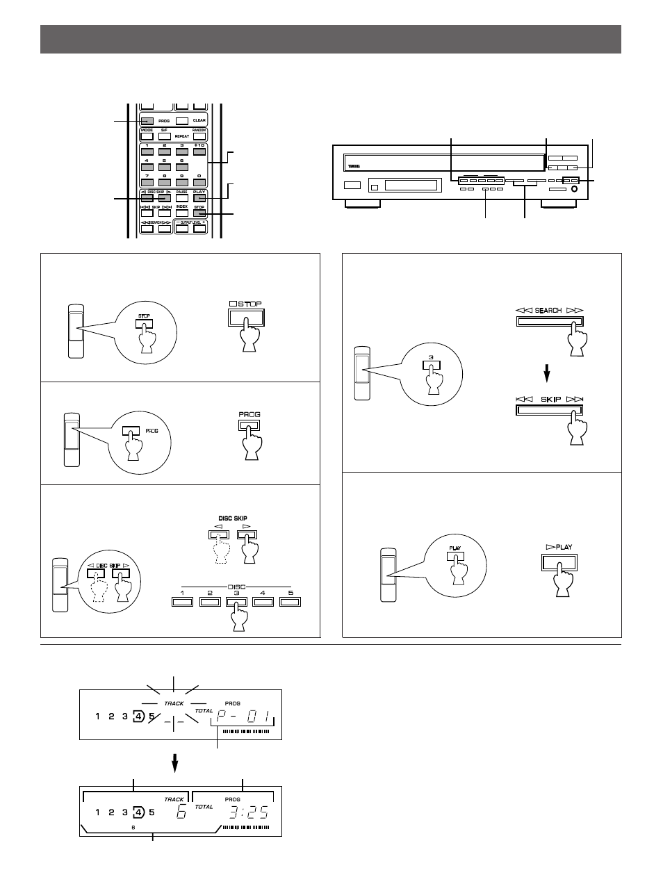 Program play, 2program play | Yamaha CDC-635 User Manual | Page 10 / 15