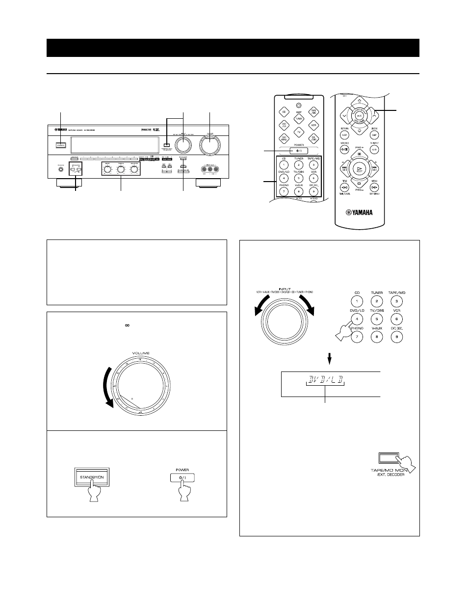 Basic operations, 23,4 7 basic operations | Yamaha HTR-5140 User Manual | Page 28 / 66