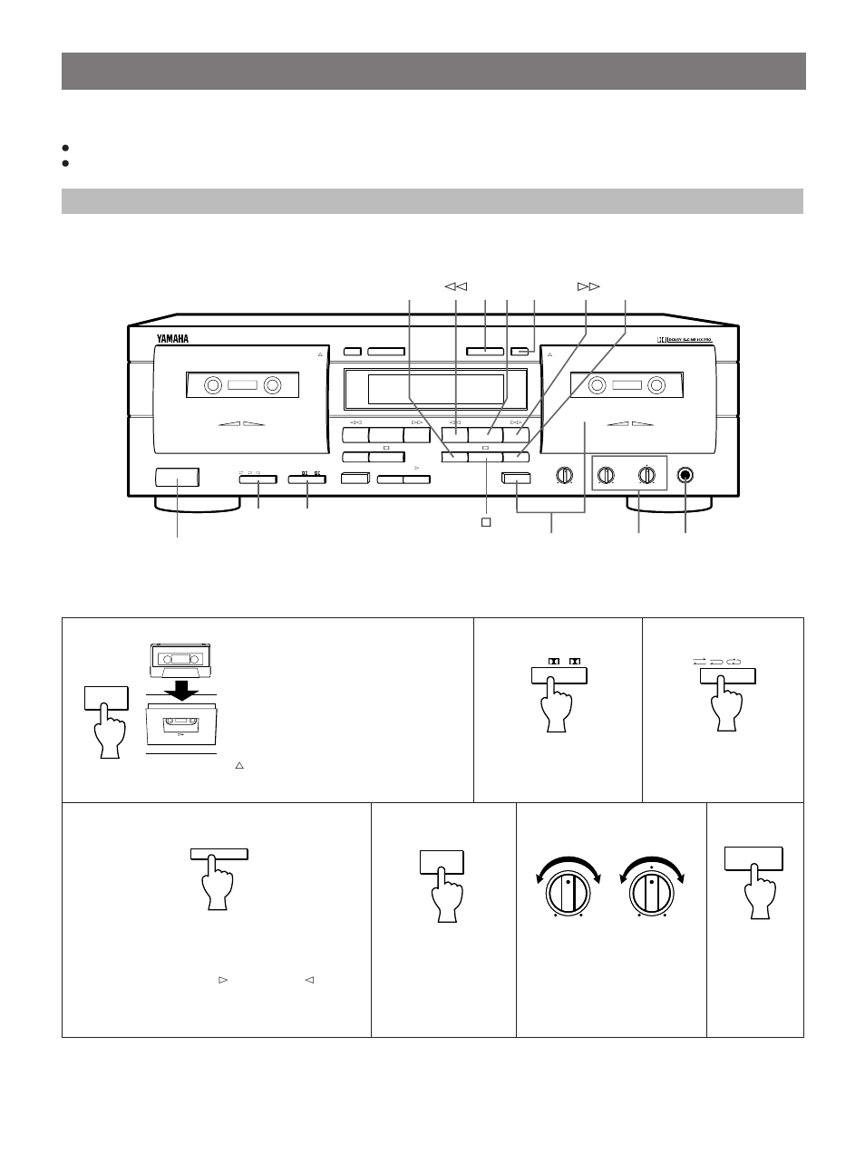 Recording, Basic operation | Yamaha KX-W421 User Manual | Page 10 / 18