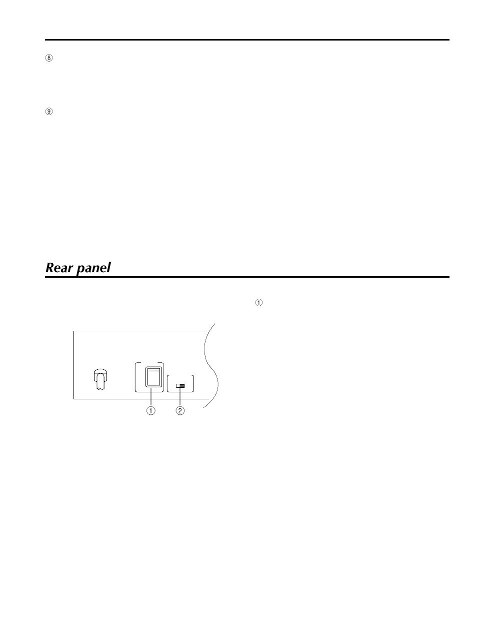 Rear panel | Yamaha MX200-8 User Manual | Page 51 / 57