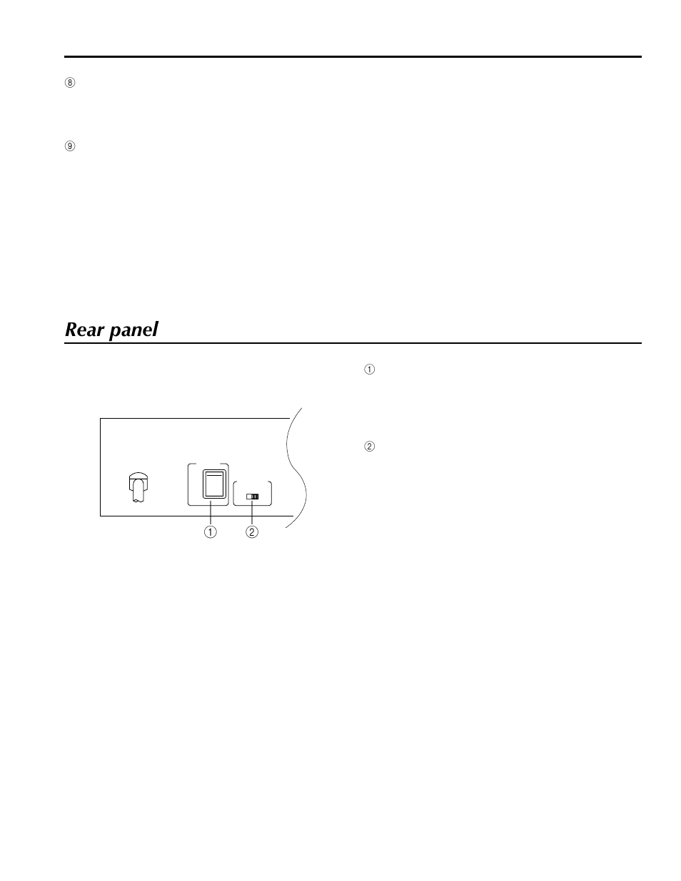 Rear panel | Yamaha MX200-8 User Manual | Page 9 / 57