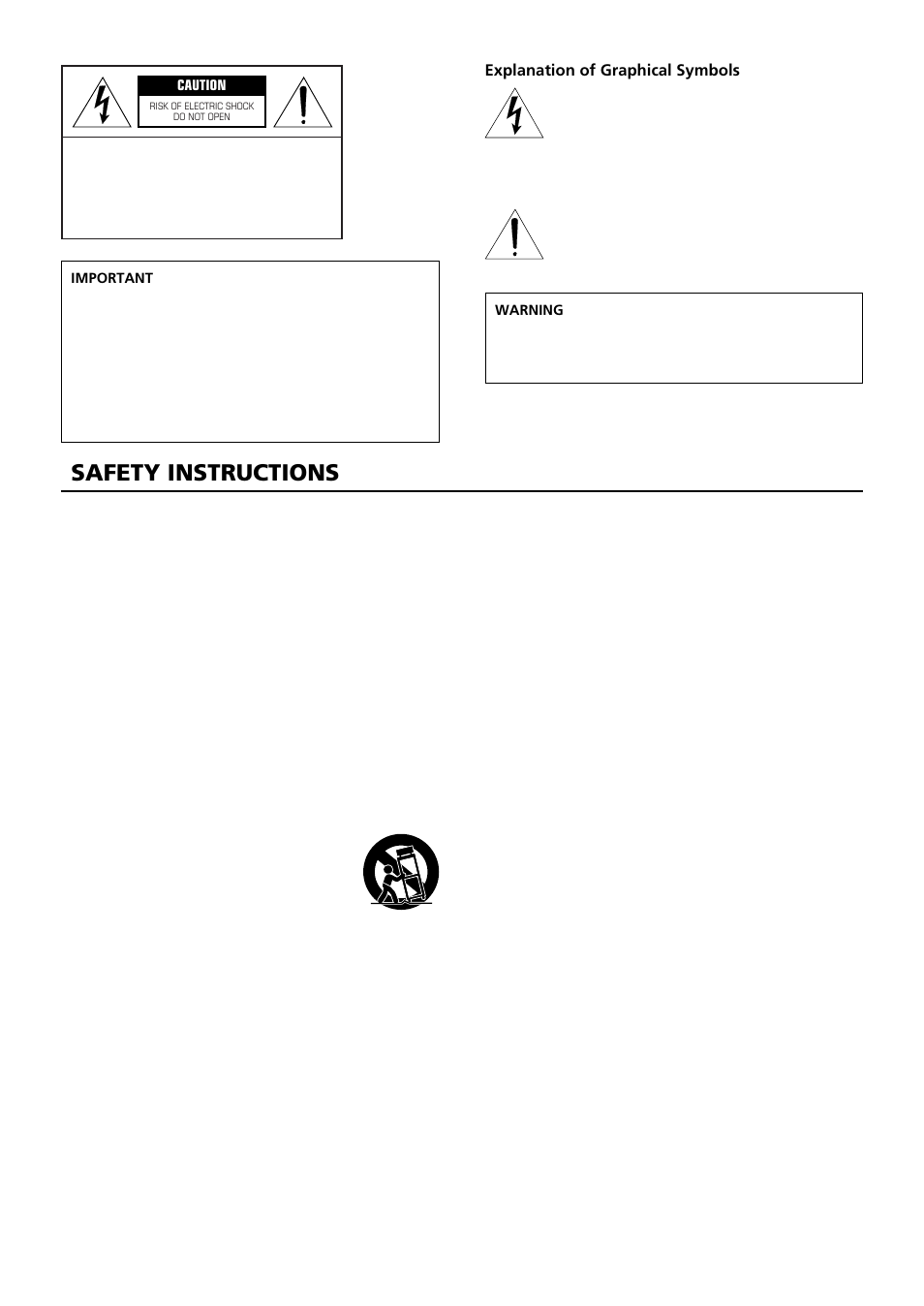 Safety instructions | Yamaha GX707 User Manual | Page 2 / 52