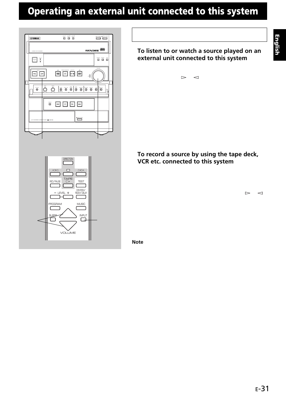 English | Yamaha GX707 User Manual | Page 41 / 52