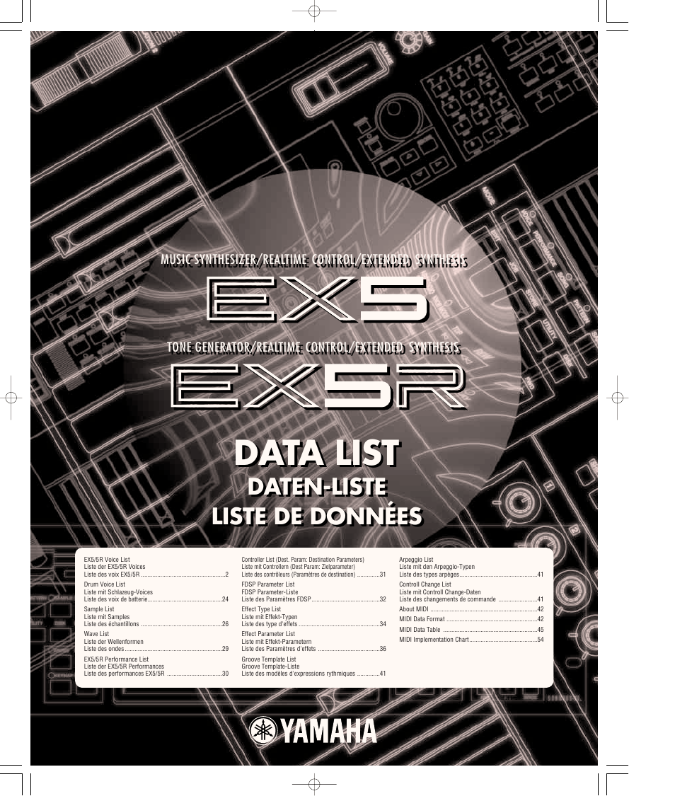 Yamaha EX5  EN User Manual | 56 pages
