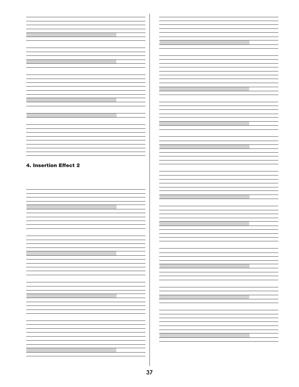 Insertion effect 2 | Yamaha EX5  EN User Manual | Page 37 / 56