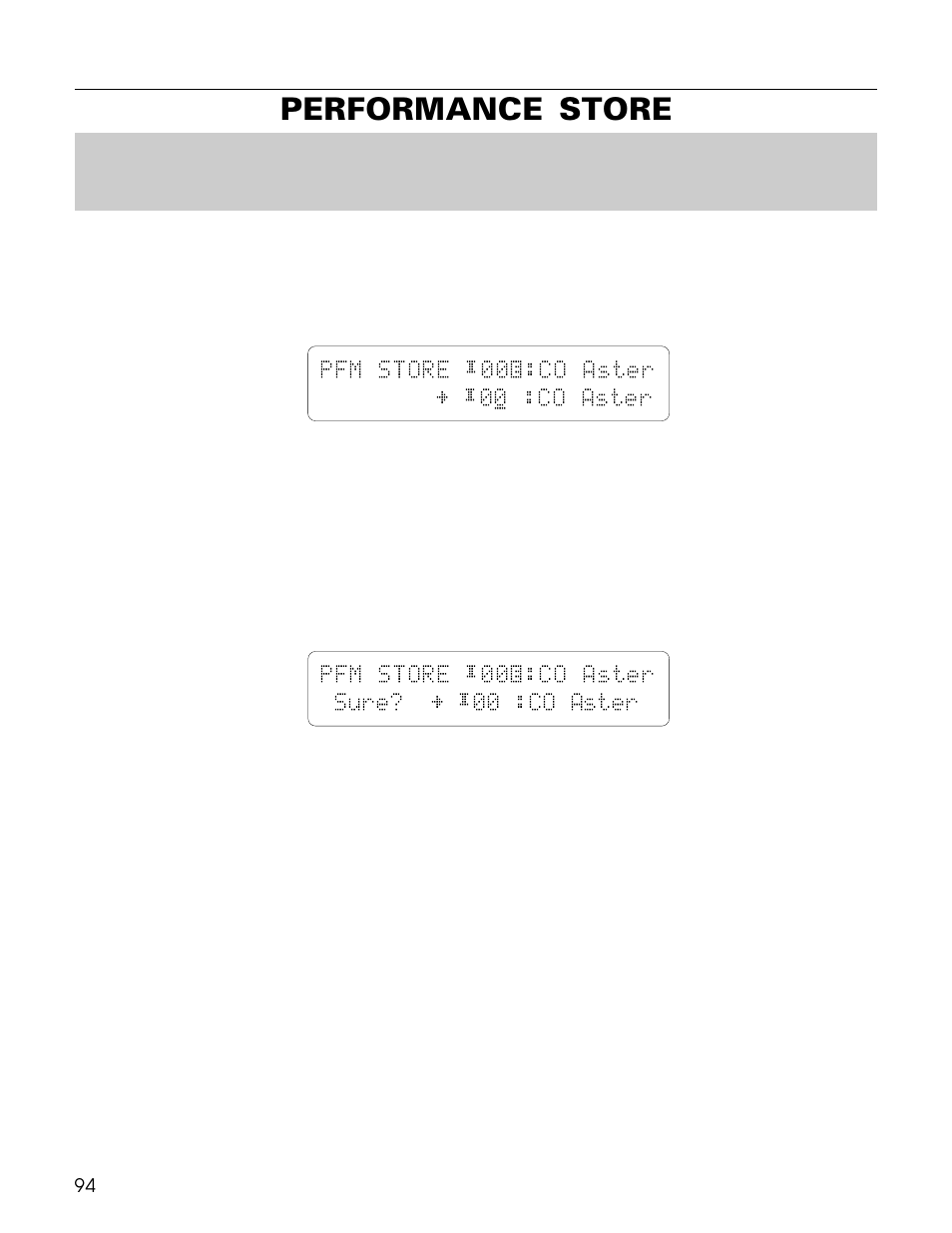 Performance store | Yamaha TG500 User Manual | Page 106 / 334