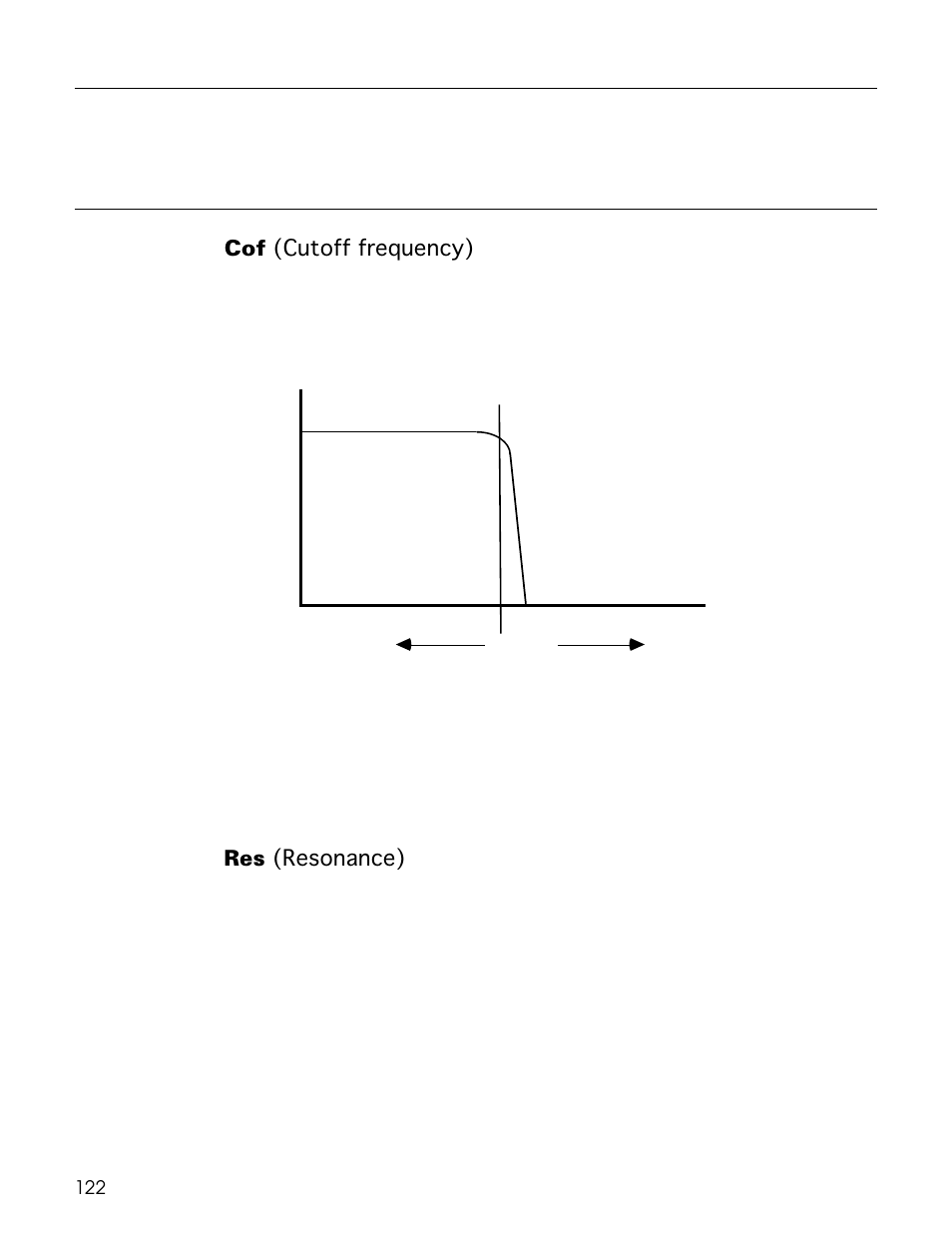 Cof (cutoff frequency), Res (resonance) | Yamaha TG500 User Manual | Page 134 / 334