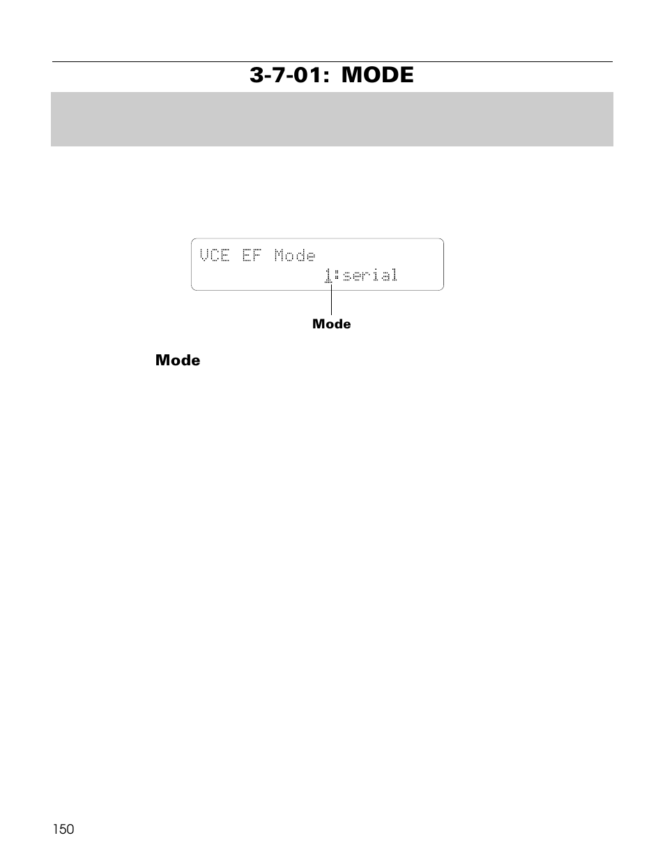 7-01: mode, Vce ef mode 1:serial | Yamaha TG500 User Manual | Page 162 / 334