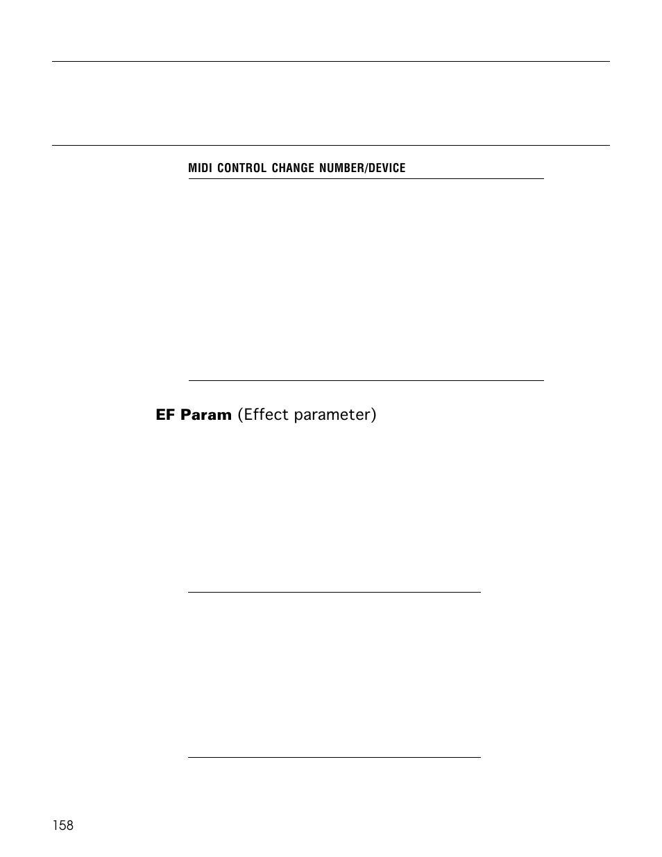 Ef param (effect parameter) | Yamaha TG500 User Manual | Page 170 / 334