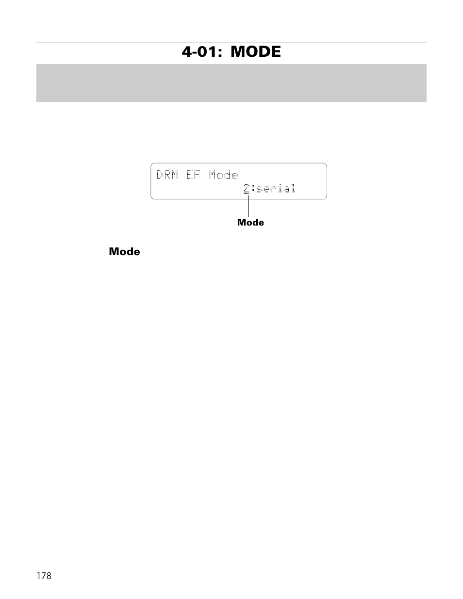 01: mode, Drm ef mode 2:serial | Yamaha TG500 User Manual | Page 190 / 334