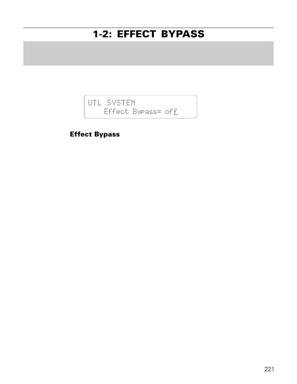 2: effect bypass, Utl system effect bypass= off | Yamaha TG500 User Manual | Page 233 / 334