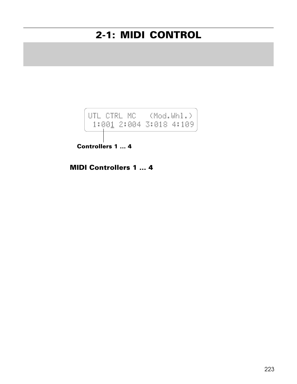 1: midi control | Yamaha TG500 User Manual | Page 235 / 334