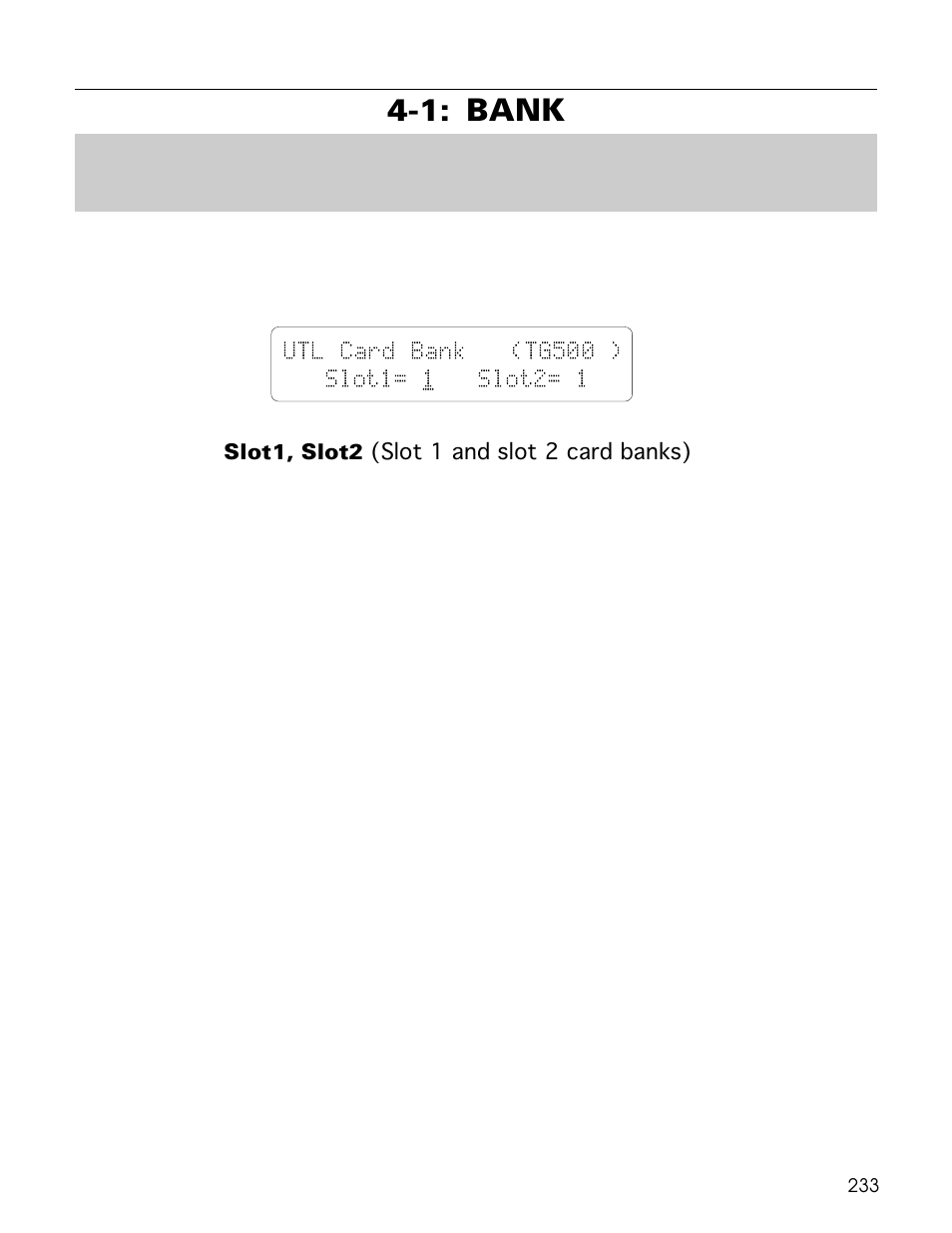 1: bank | Yamaha TG500 User Manual | Page 245 / 334