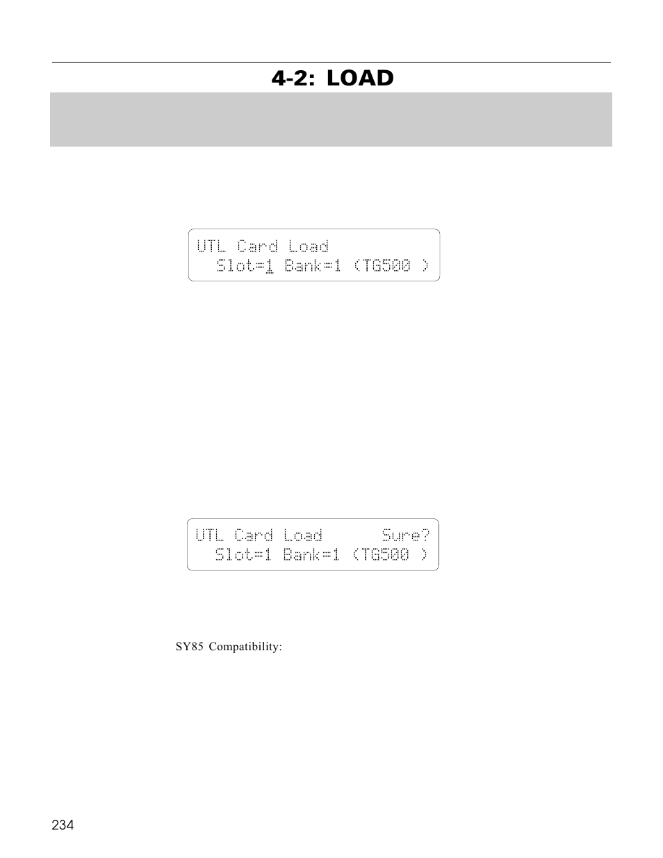 2: load | Yamaha TG500 User Manual | Page 246 / 334