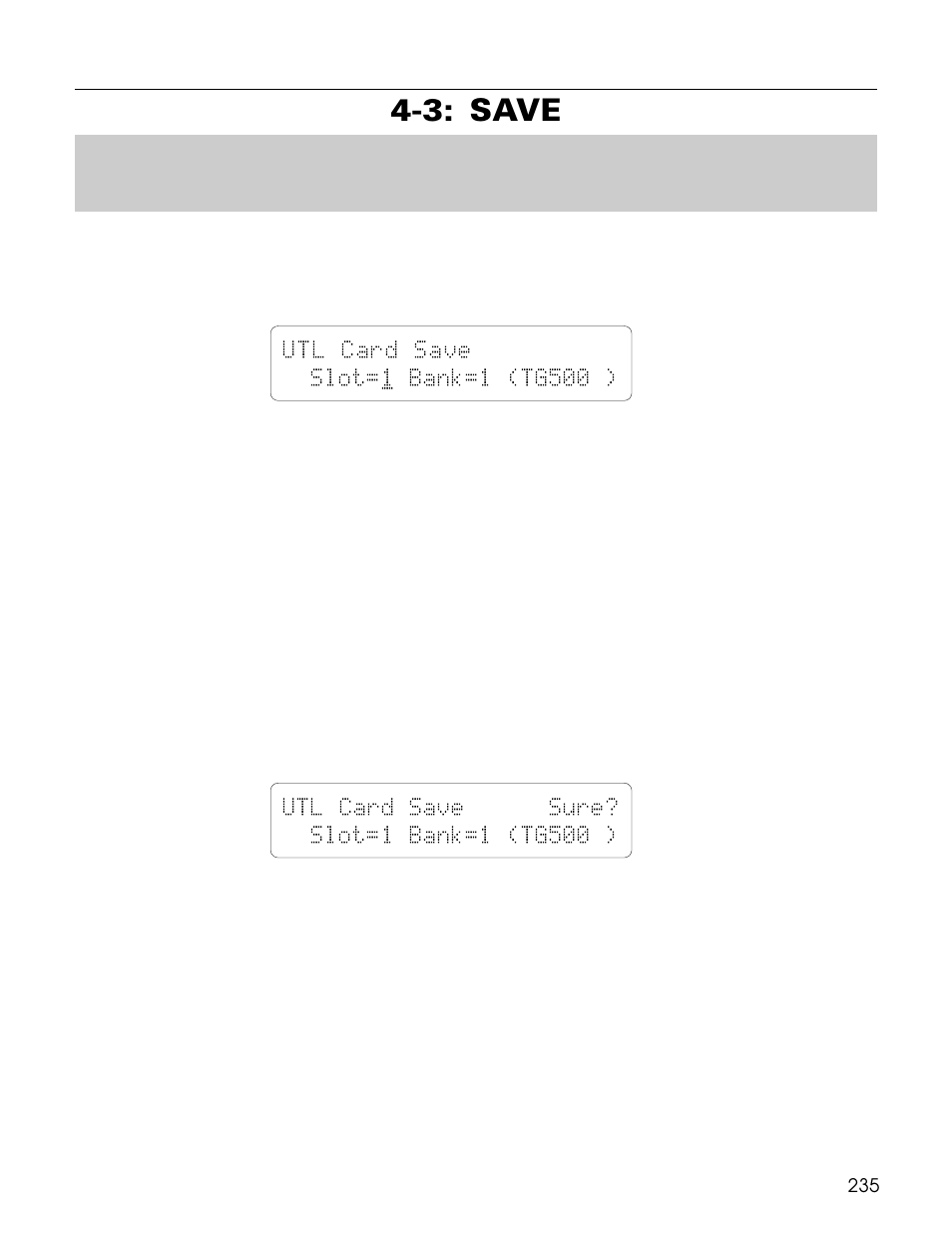 3: save | Yamaha TG500 User Manual | Page 247 / 334
