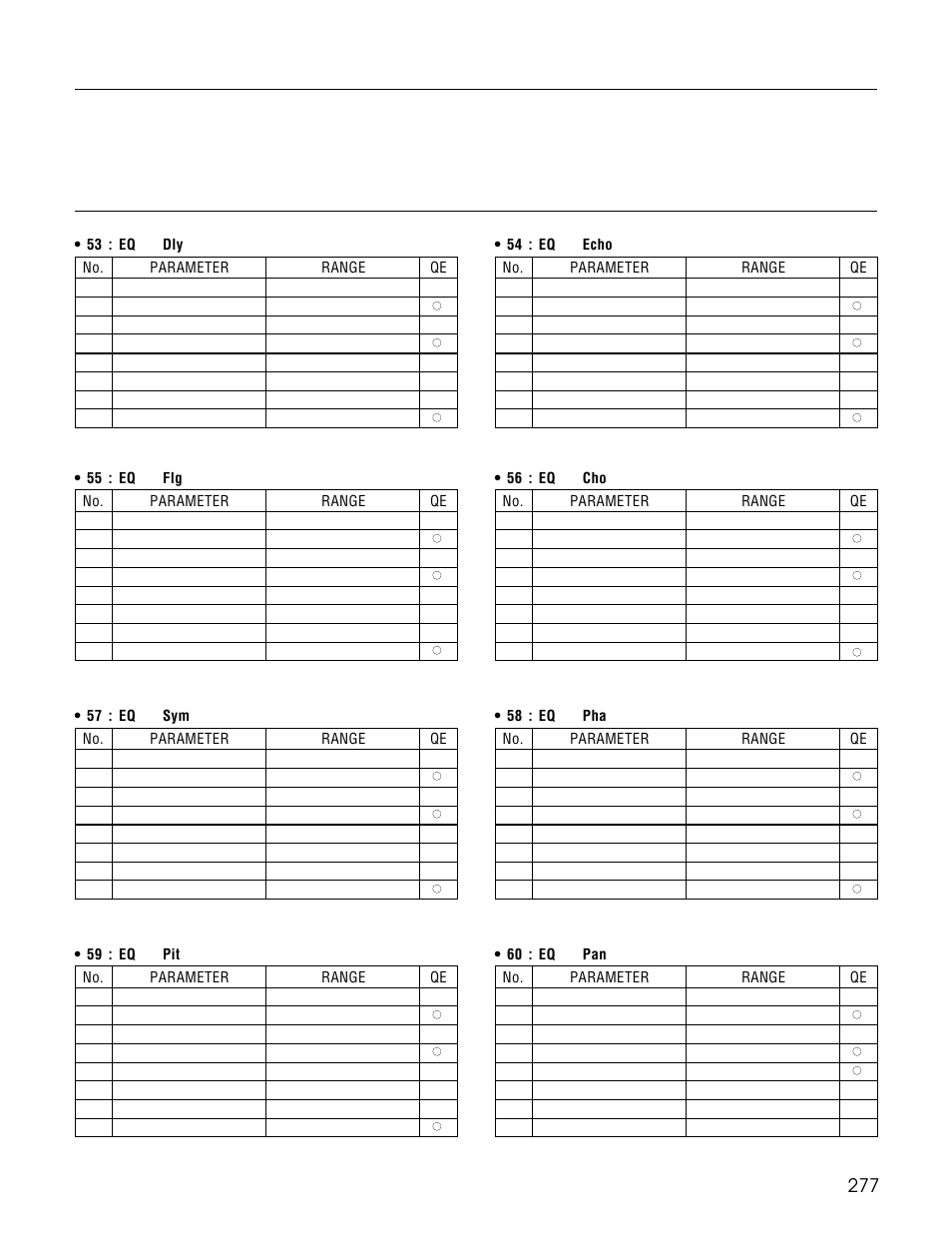 277 effects appendix | Yamaha TG500 User Manual | Page 289 / 334