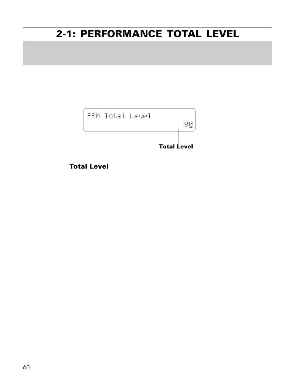 1: performance total level | Yamaha TG500 User Manual | Page 72 / 334