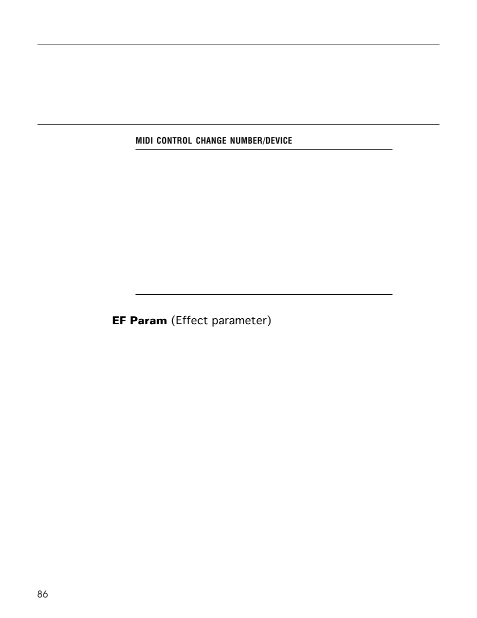 Ef param (effect parameter) | Yamaha TG500 User Manual | Page 98 / 334
