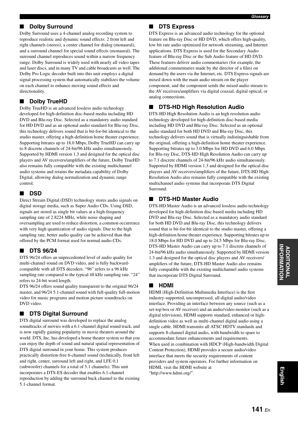 Yamaha RX-V3900 User Manual | Page 145 / 169