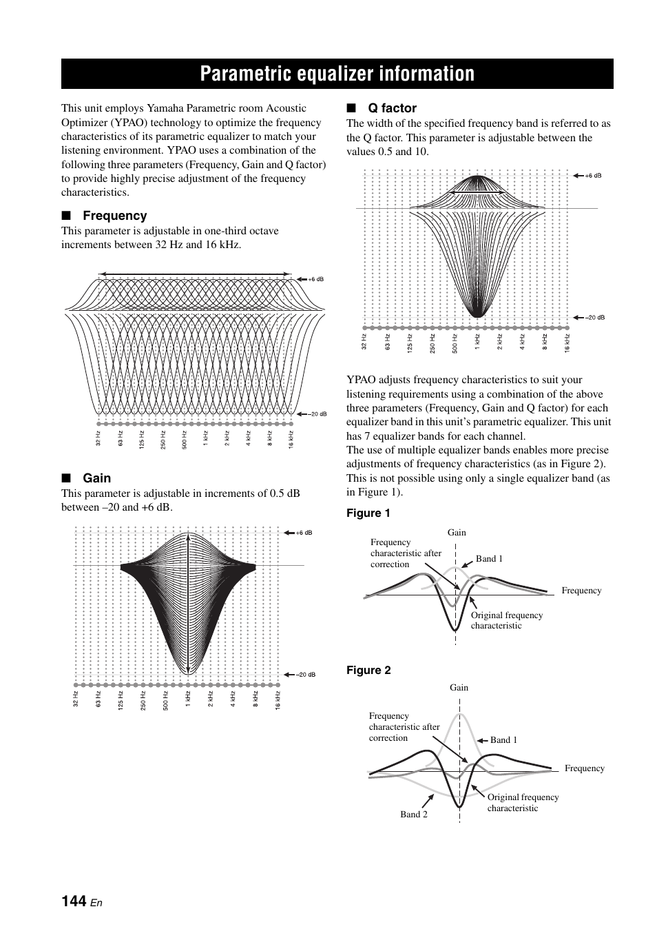 Parametric equalizer information | Yamaha RX-V3900 User Manual | Page 148 / 169
