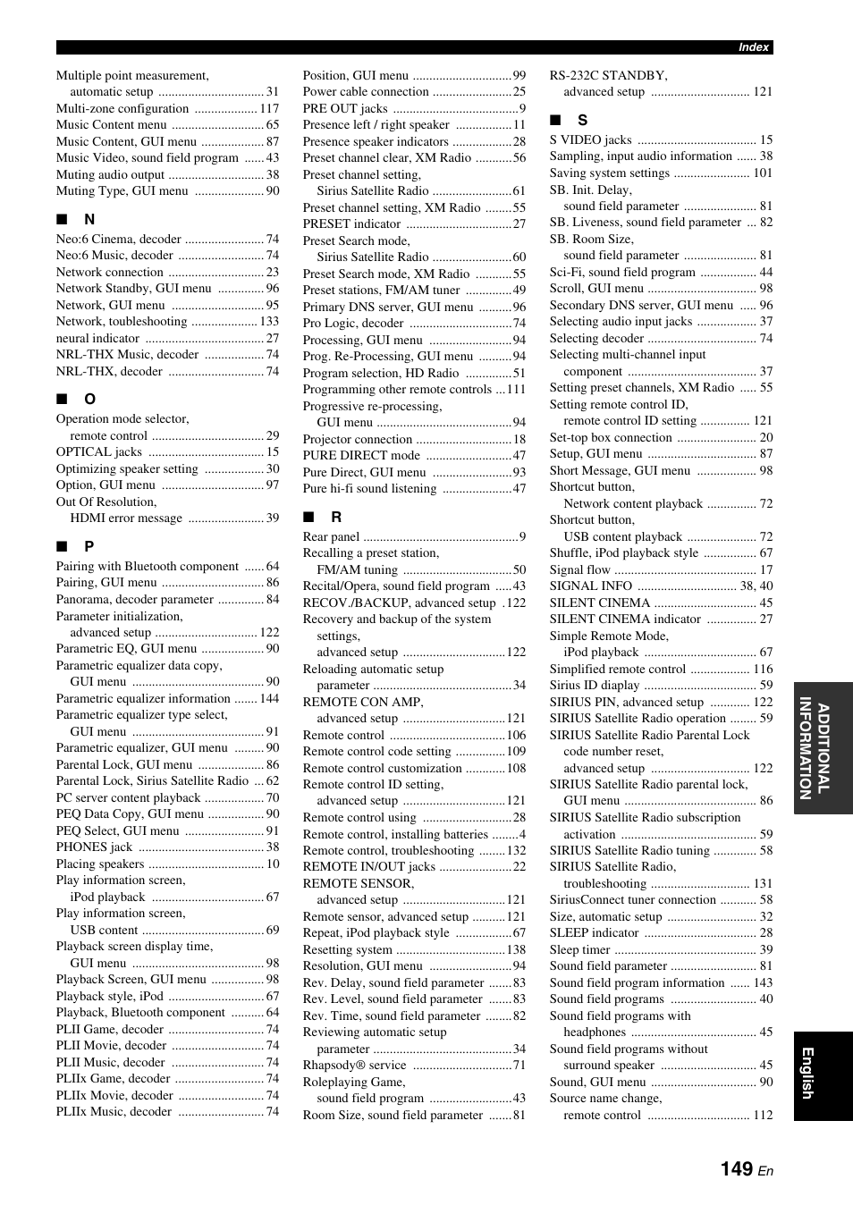 Yamaha RX-V3900 User Manual | Page 153 / 169