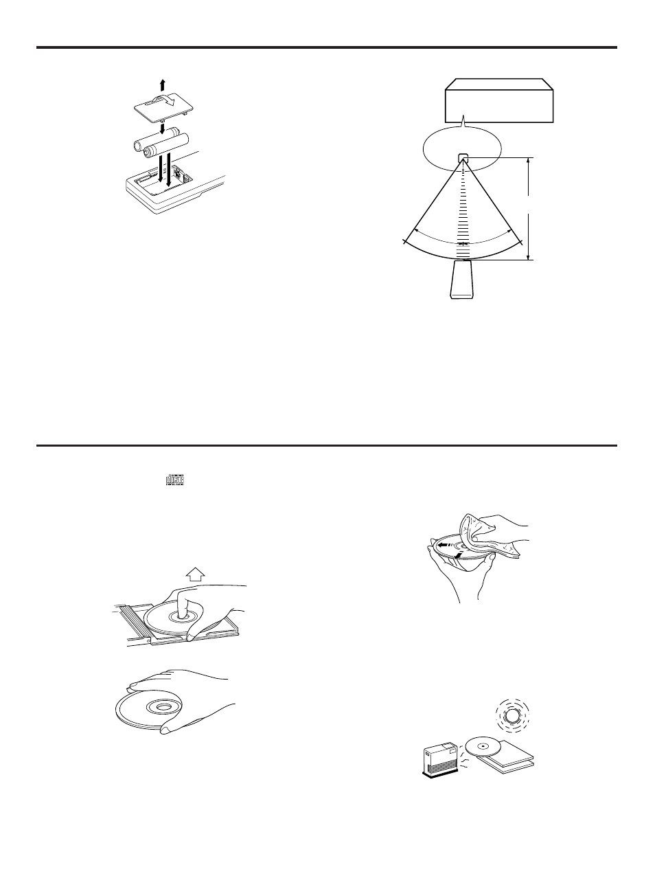 Notes about the remote control transmitter, Notes about handling compact discs | Yamaha CDX-880  EN User Manual | Page 20 / 22