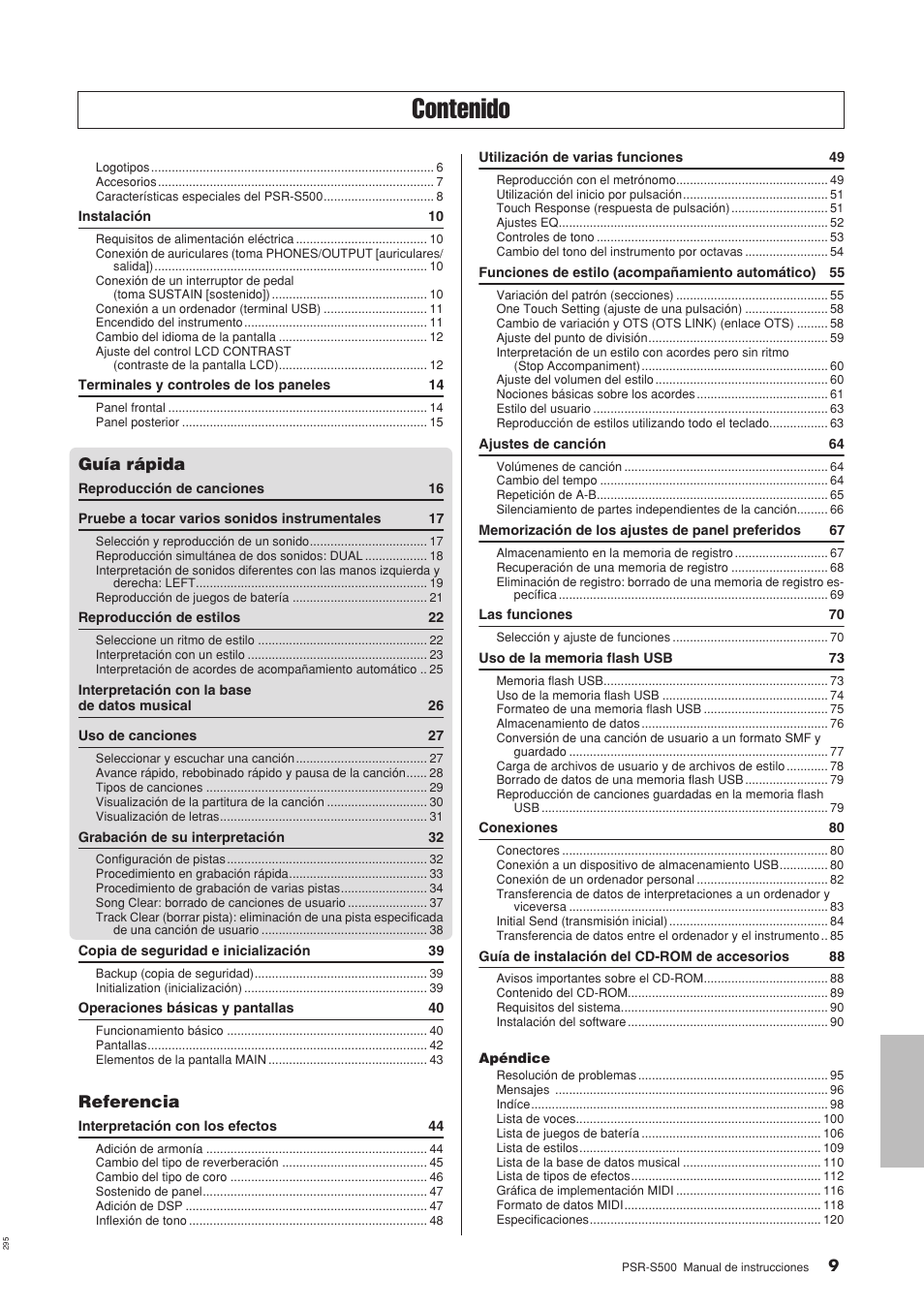 Yamaha WH27910 User Manual | Page 9 / 122