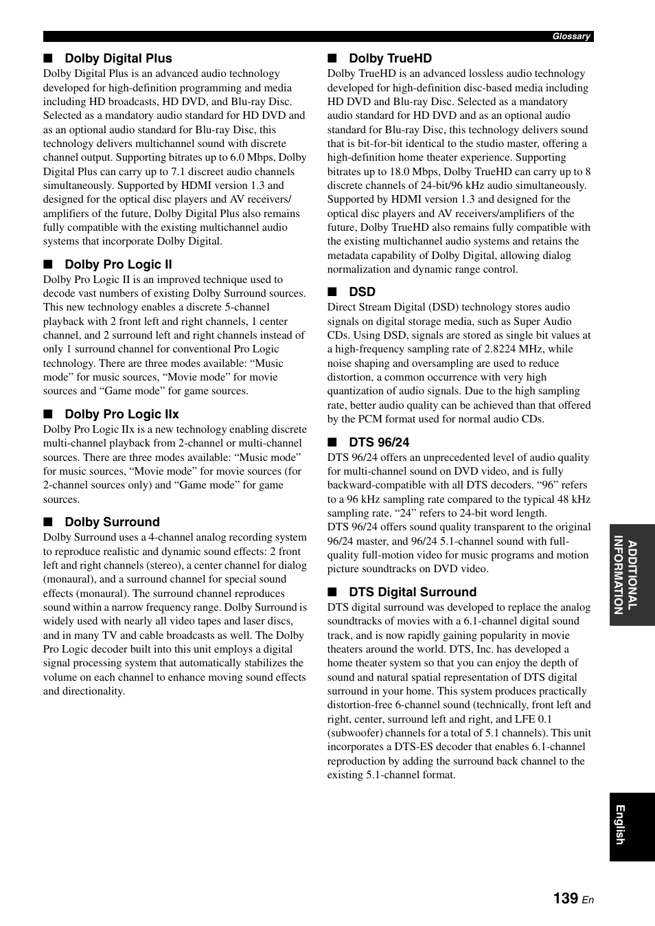 Yamaha RX-V3800 User Manual | Page 143 / 169