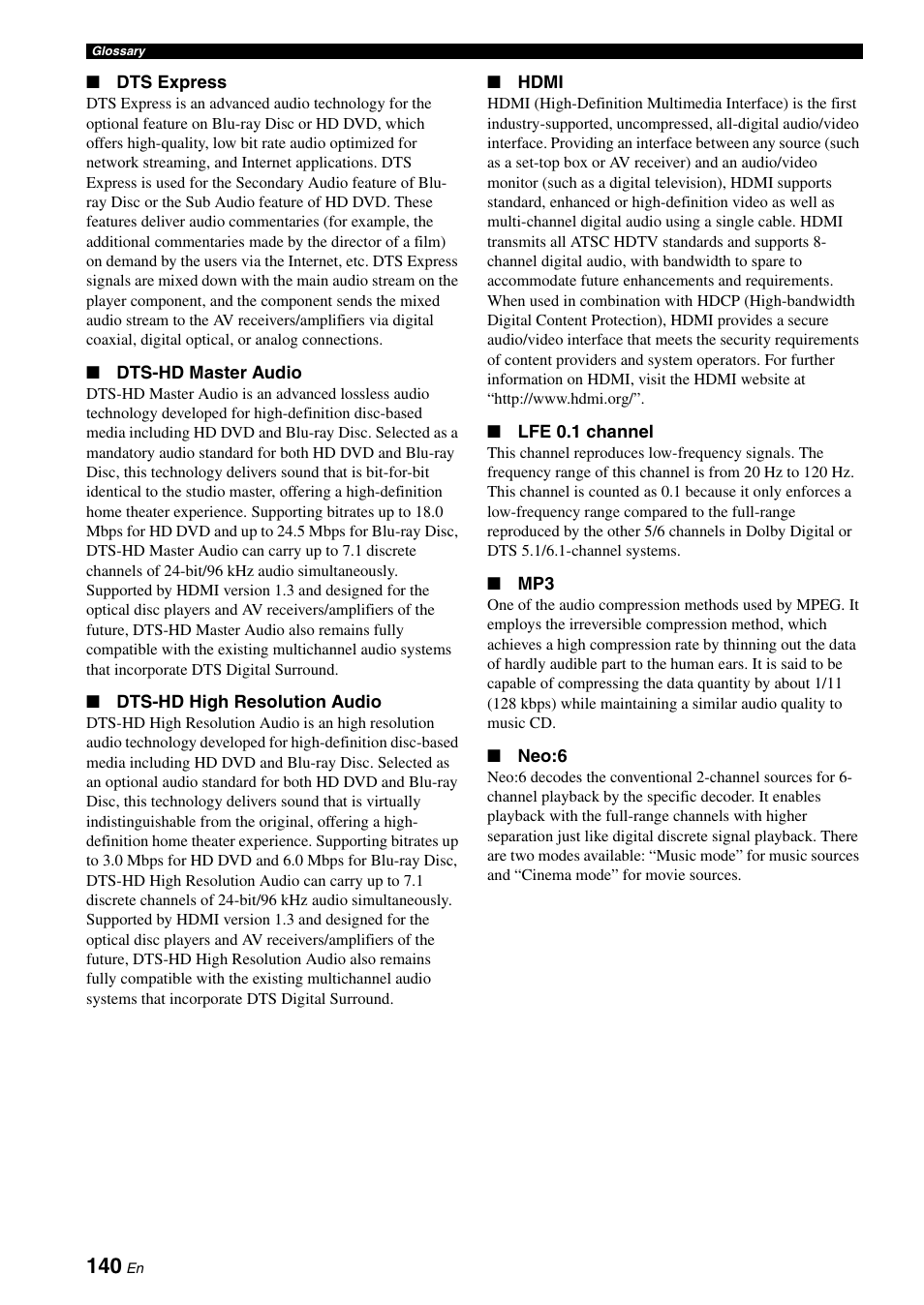 Yamaha RX-V3800 User Manual | Page 144 / 169