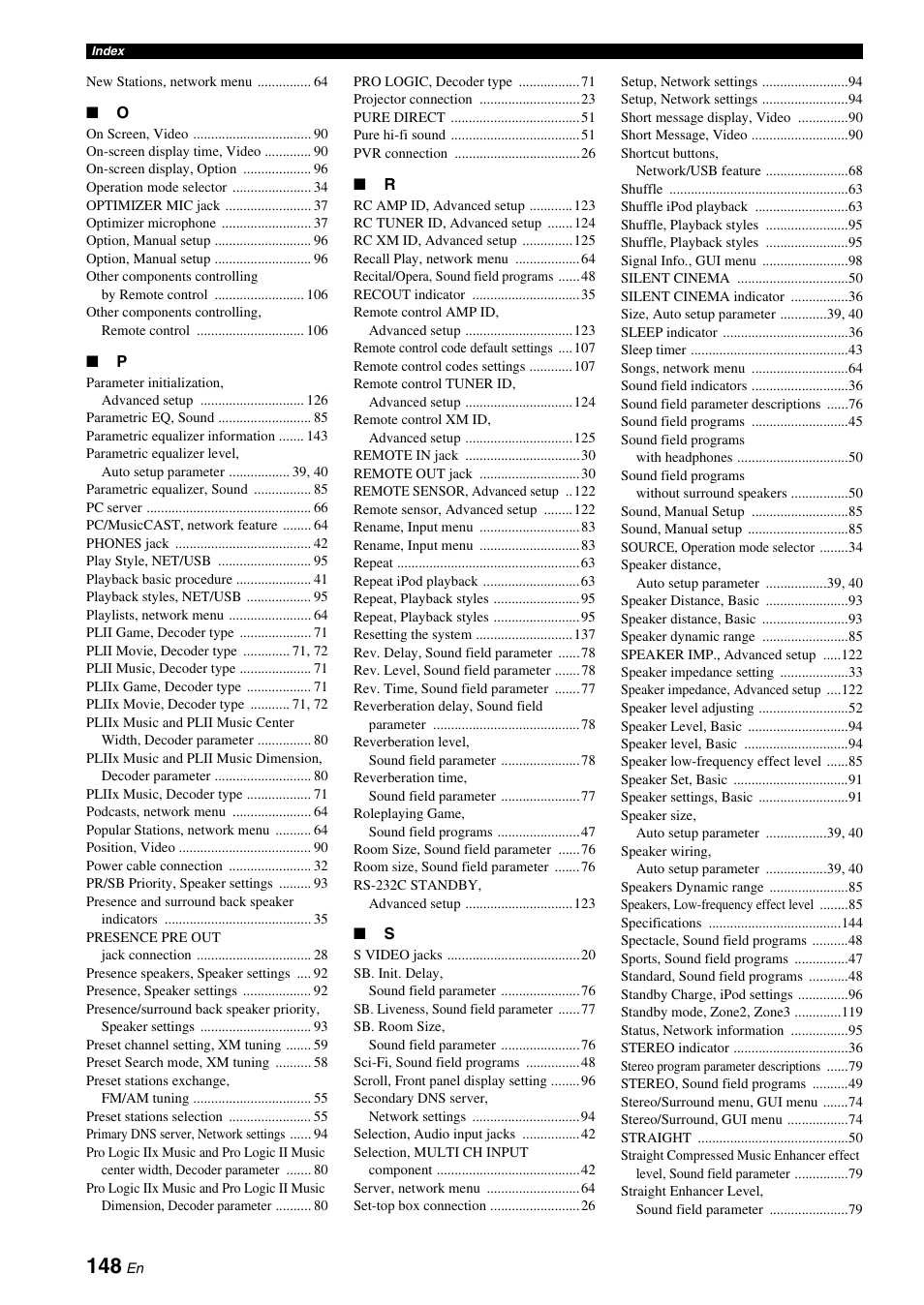 Yamaha RX-V3800 User Manual | Page 152 / 169