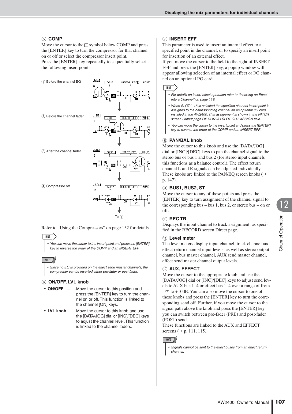 Yamaha AW2400 User Manual | Page 107 / 288