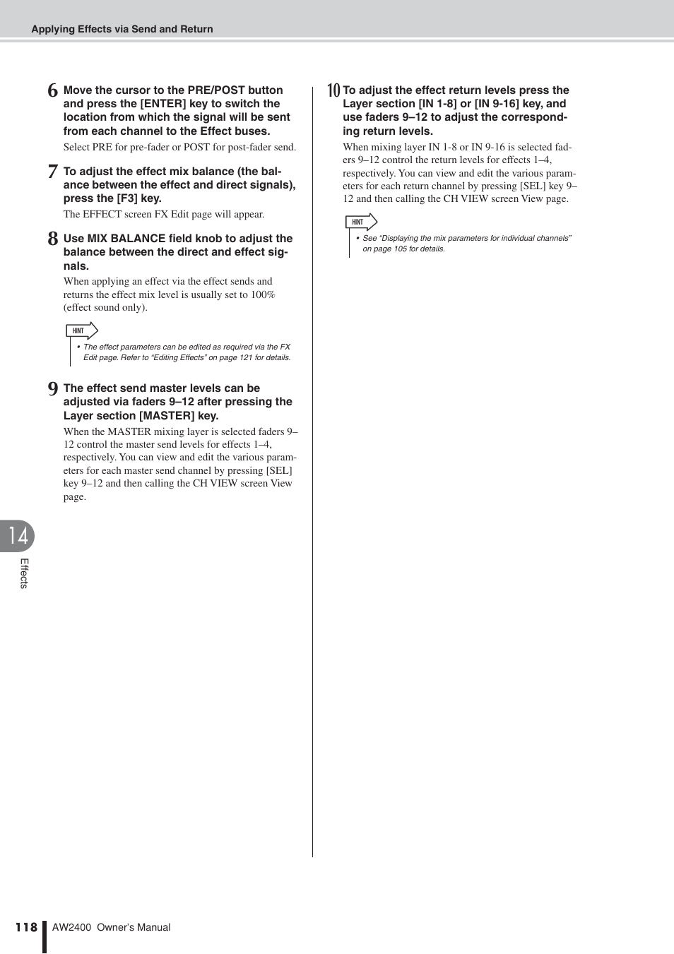Yamaha AW2400 User Manual | Page 118 / 288