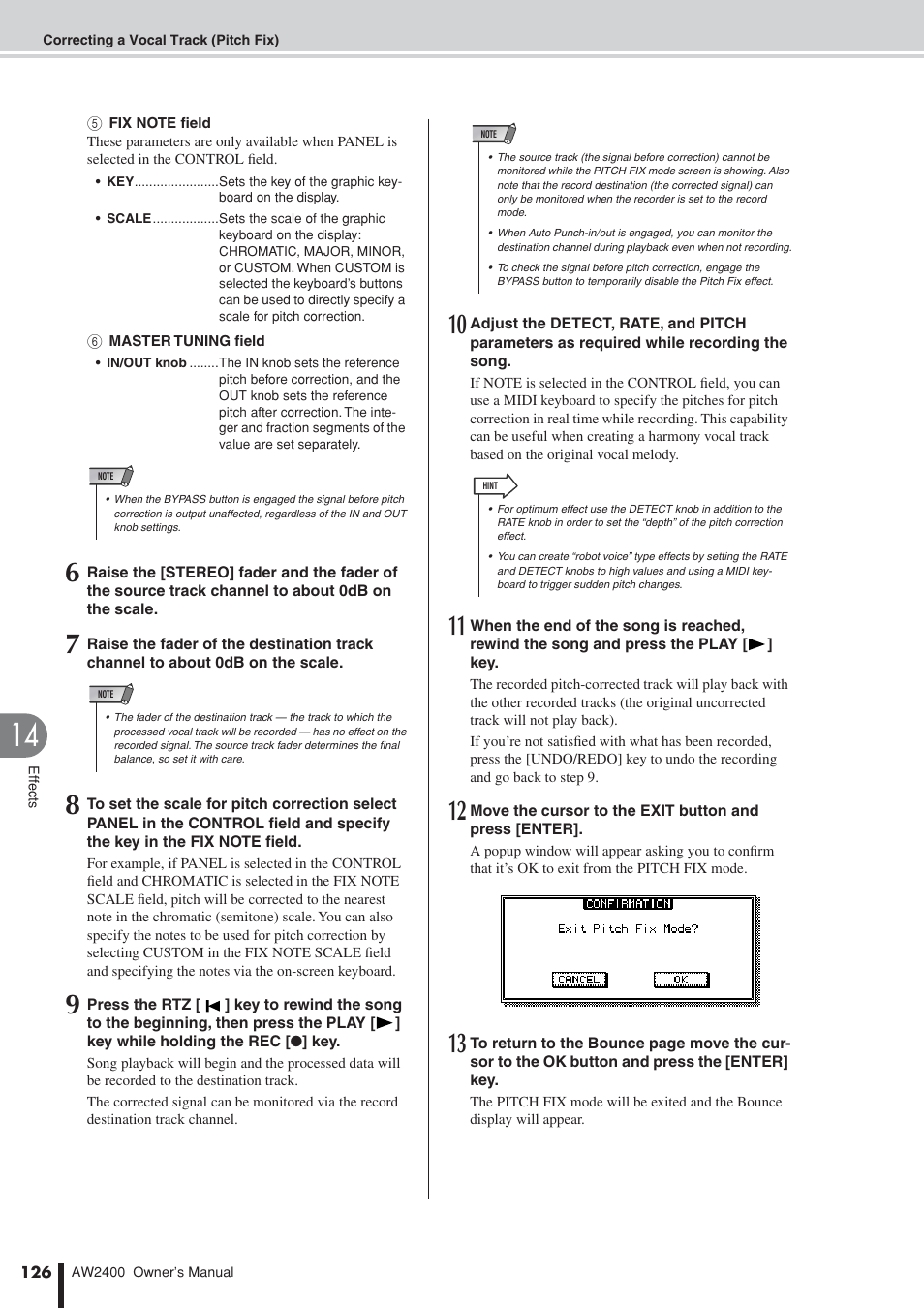 Yamaha AW2400 User Manual | Page 126 / 288