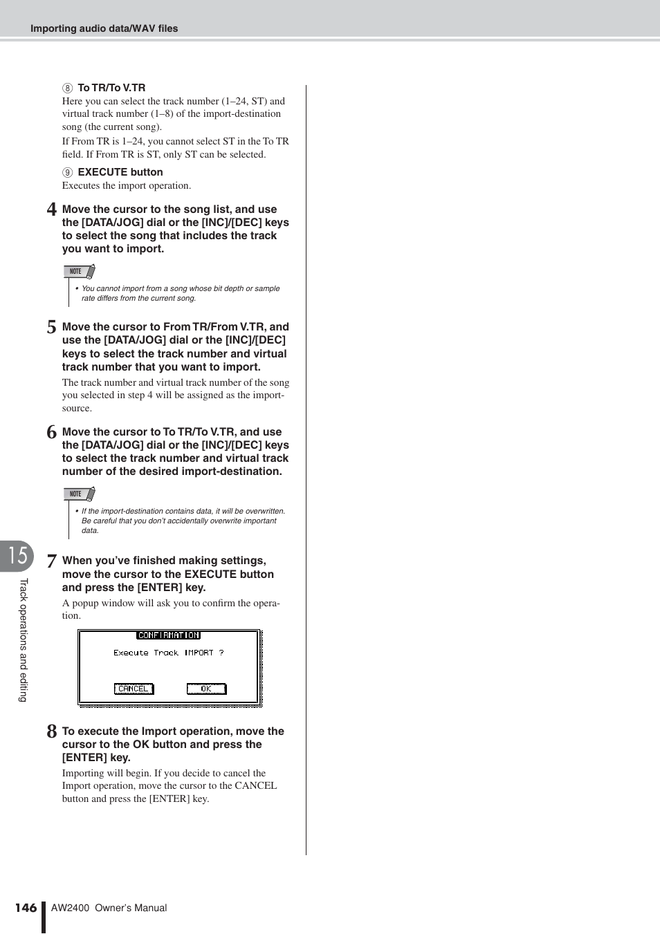 Yamaha AW2400 User Manual | Page 146 / 288