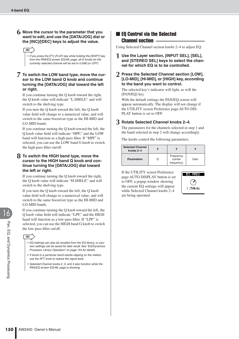 Yamaha AW2400 User Manual | Page 150 / 288