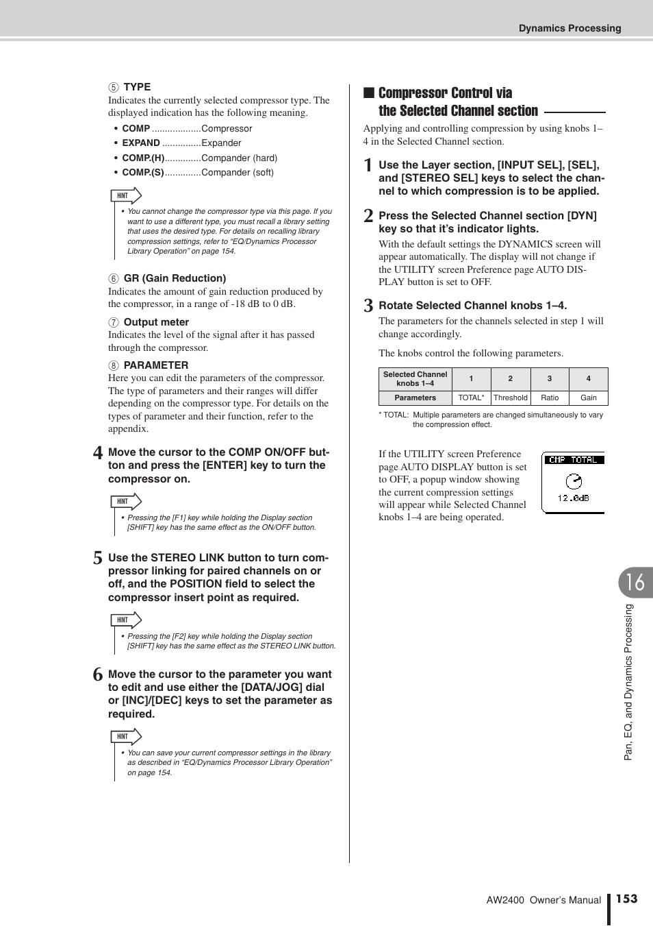 Ating status, P. 153) | Yamaha AW2400 User Manual | Page 153 / 288