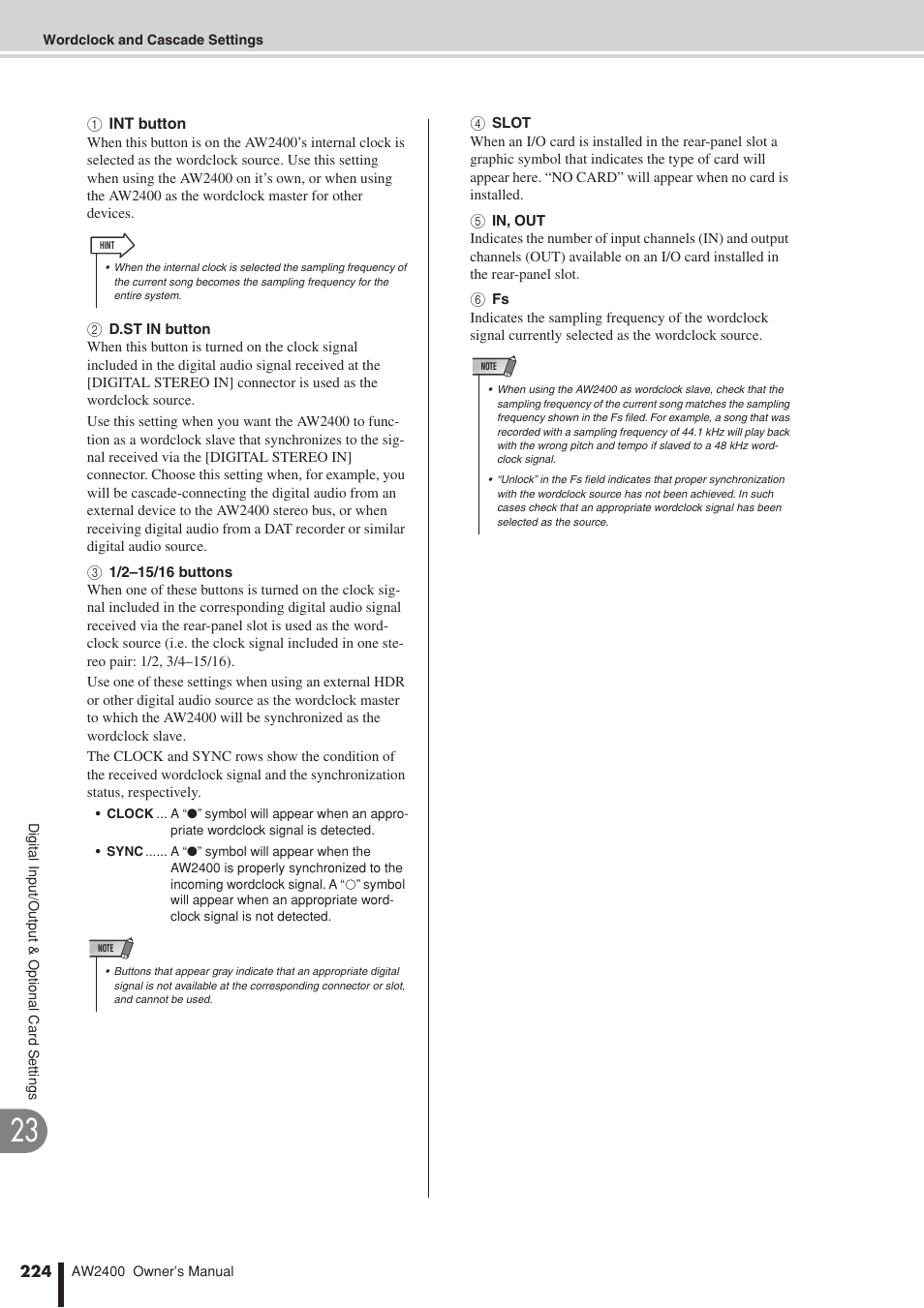 Yamaha AW2400 User Manual | Page 224 / 288