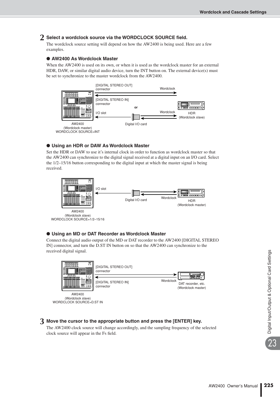 Yamaha AW2400 User Manual | Page 225 / 288