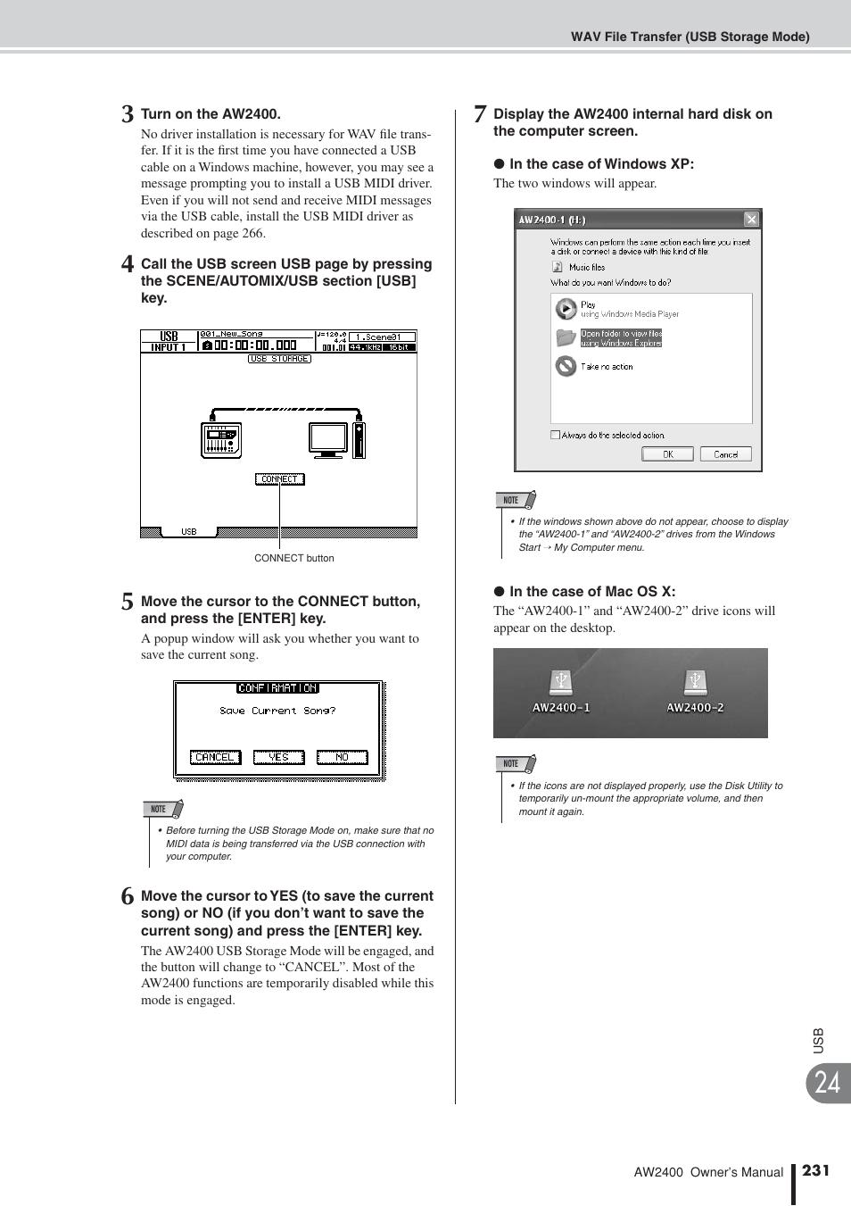 Yamaha AW2400 User Manual | Page 231 / 288