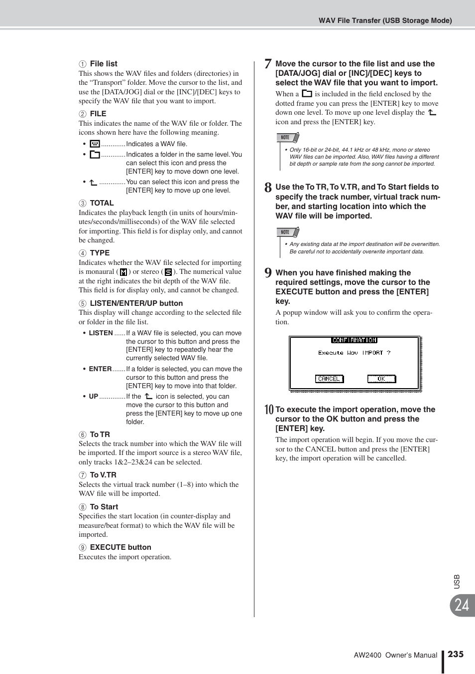 Yamaha AW2400 User Manual | Page 235 / 288