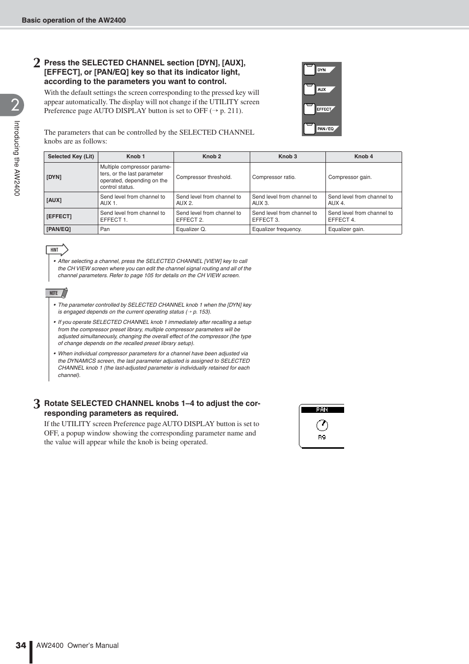 Yamaha AW2400 User Manual | Page 34 / 288