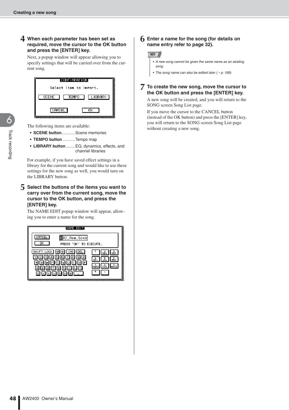 Yamaha AW2400 User Manual | Page 48 / 288