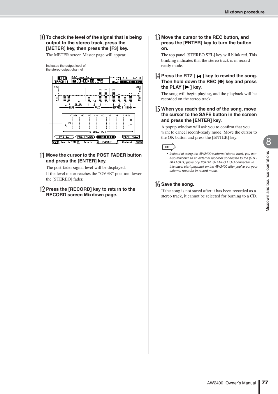 Yamaha AW2400 User Manual | Page 77 / 288