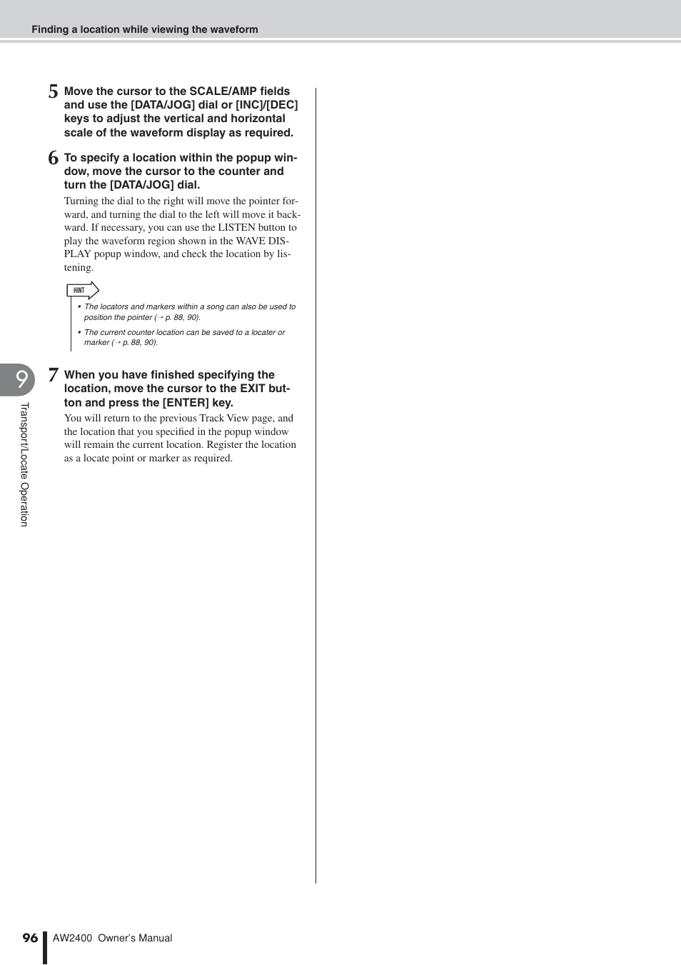 Yamaha AW2400 User Manual | Page 96 / 288